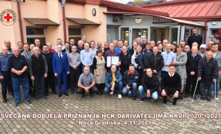 Svečana dodjela priznanja HCK dobrovoljnim darivateljima krvi